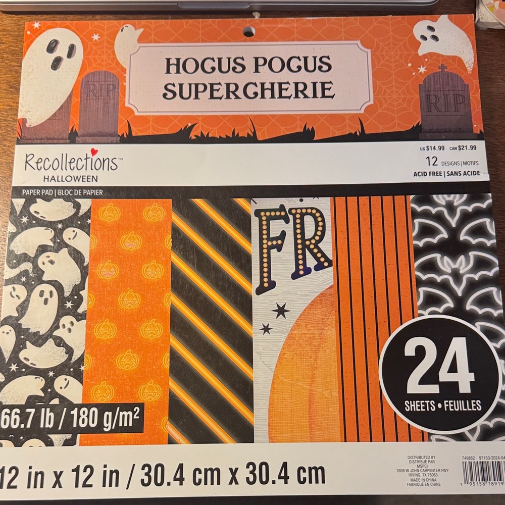 Recollections Halloween Paper Pack - Orange and Black